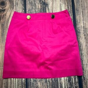 Leona by Lauren Leonard‎ Women's Pink Mini Skirt Size 2 with Front Buttons